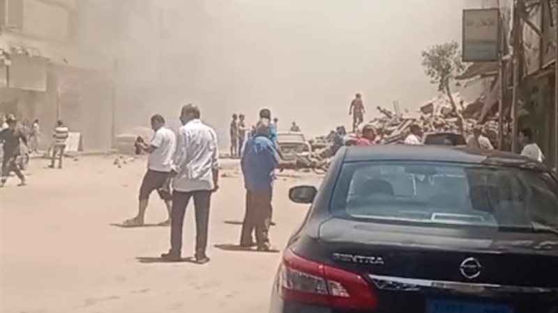 انهيار عقار بشبرا