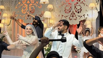 إبراهيم عادل نجم نادي بيراميدز يحتفل بزفافه وسط نجوم الكرة.. صور
