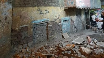 انهيار جزئي لعقارين بروض الفرج دون إصابات