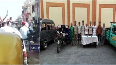 القبض على 9 أشخاص عطلوا حركة المرور واستعرضوا بأسلحة بيضاء خلال زفة في دمنهور