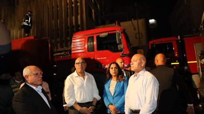 وزيرة التنمية المحلية توجه بإزالة كافة الآثار الناتجة عن حريق سنترال رمسيس  
