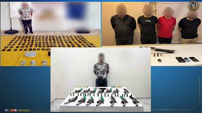 الداخلية تداهم أوكار الكيف بعدة محافظات وتضبط مخدرات بـ34 مليون جنيه
