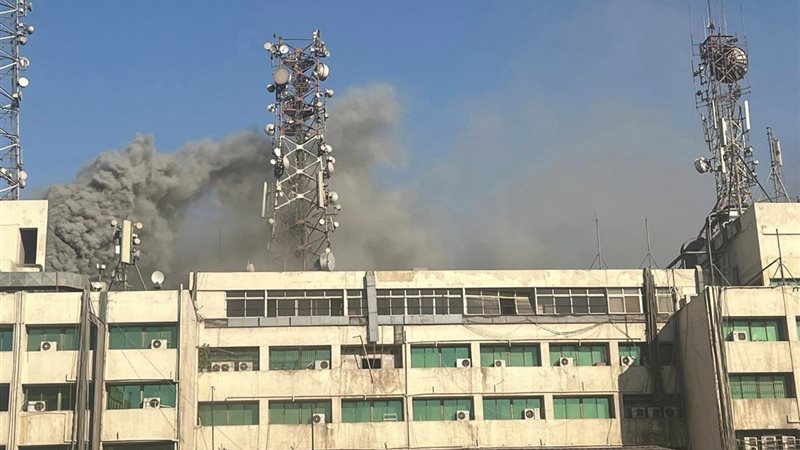 حريق سنترال رمسيس