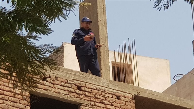 من موقع الحريق 