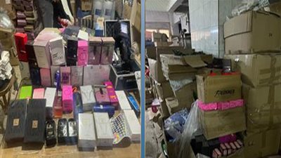 ضبط مصنع عطور غير مرخص بالجيزة.. 23 ألف عبوة مقلدة ومواد مجهولة المصدر