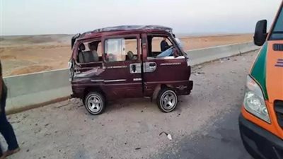 إصابة 7 أشخاص في انقلاب سيارة تومناية على محور الضبعة بالبحيرة.. ونقل 6 مصابين للمستشفى