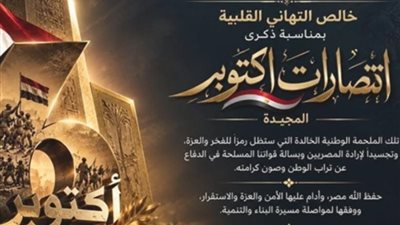 محافظ البحيرة تهنئ الرئيس والقوات المسلحة بالذكرى الـ53 لانتصارات أكتوبر
