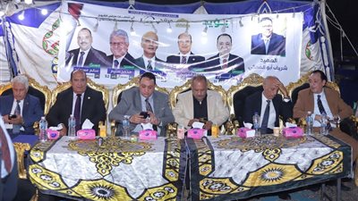 حزب المؤتمر ينظم مؤتمر جماهيري بمنشأة ناصر لدعم مرشحيه بانتخابات الشيوخ