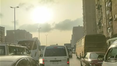 تكدس مروري أعلى الدائرى من مسطرد لـ نزلة المرج الجديدة (صور)