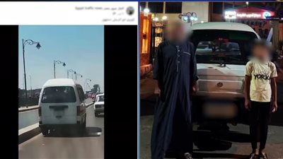 طفل يقود سيارة 