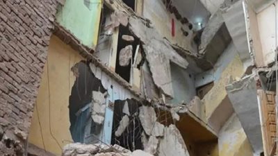انهيار جزئي لعقار في عين شمس دون إصابات.. والنيابة تباشر التحقيقات