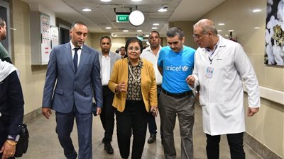  لتعزيز التعاون بين الوزارة واليونيسف.. نائب وزير الصحة تتفقد مستشفى العريش العام