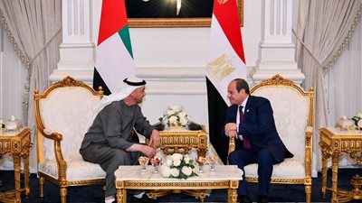 مراسم استقبال الرئيس السيسى للشيخ محمد بن زايد بالعلمين في زيارة أخوية تمتد لعدة أيام