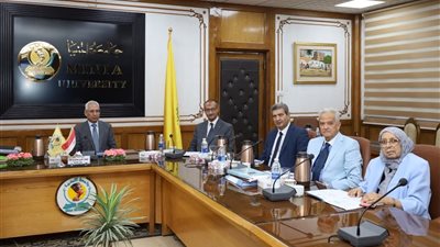 رئيس جامعة المنيا يترأس لجنة اختيار عميد كلية الهندسة