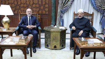 شيخ الأزهر يبحث التعاون الثقافي والعلمي مع السفير اليوناني