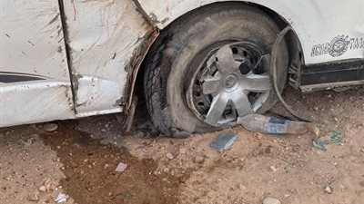 إصابة 9 أشخاص في انقلاب ميكروباص بالصحراوي الغربي بالمنيا