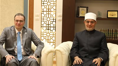  مفتي الجمهورية يستقبل رئيس الجهاز المركزي للتنظيم والإدارة لتطوير الأداء المؤسسي لدار الإفتاء