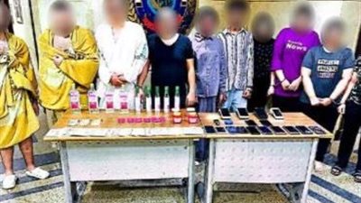  ضبط 10 أشخاص بينهم 5 سيدات لممارسة الأعمال المنافية للآداب بالشيخ زايد