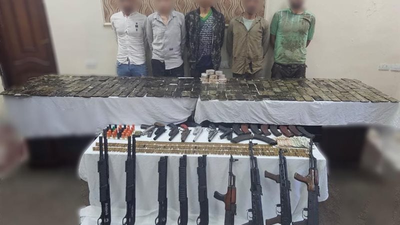 المتهمين والمضبوطات