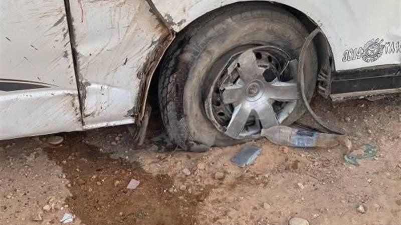 حادث انقلاب ميكروباص