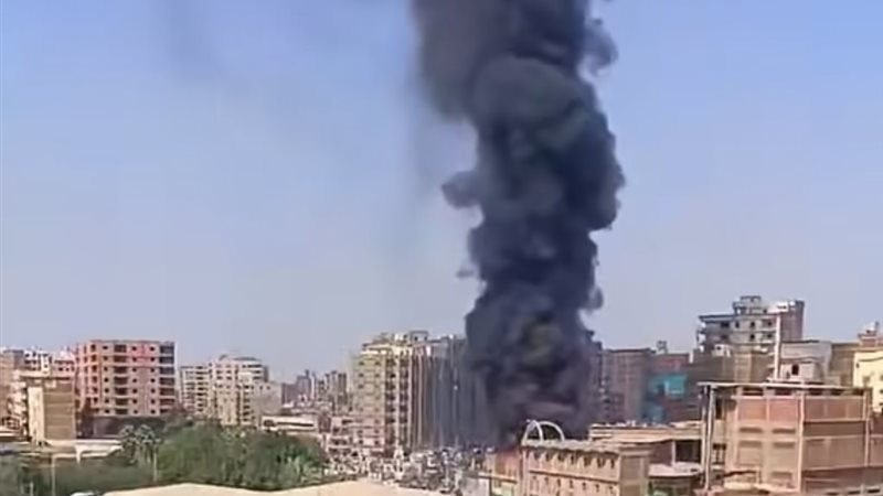 حريق مصنع بطنطا