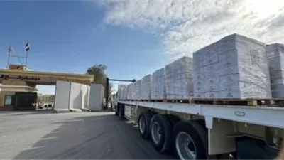 مساعدات ضخمة من الشعب المصري.. زاد العزة 53 تنطلق إلى قطاع غزة