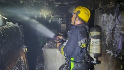 الحماية المدنية تسيطر على حريق اندلع داخل مطعم بنادي المعادي دون إصابات