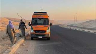 مصرع شخص وإصابة 7 في انقلاب سيارة بالطريق الصحراوي الغربي بالمنيا