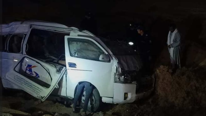 حادث انقلاب ميكروباص