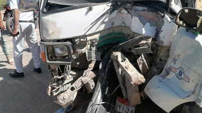 إصابة 11 شخصًا في تصادم ميكروباص وتروسيكل على طريق جرجا بسوهاج