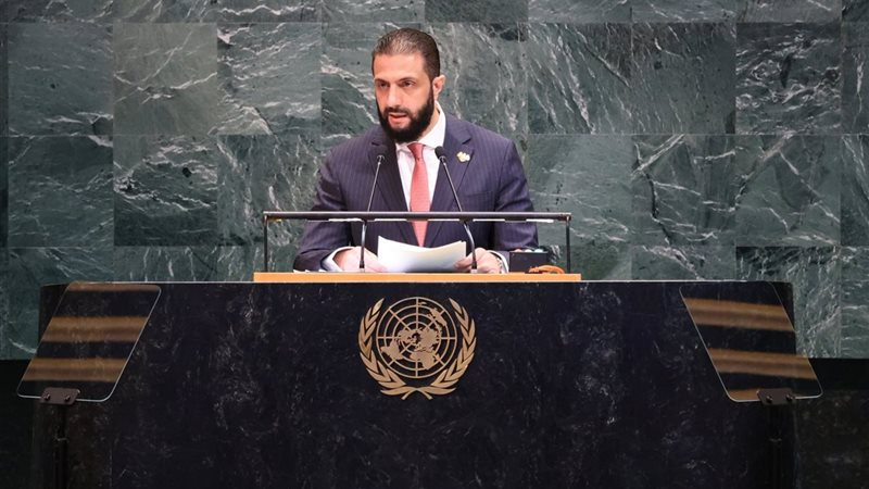أحمد الشرع أثناء
