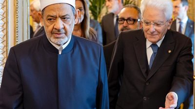 شيخ الأزهر للرئيس الإيطالي: ننتظر إعلان إيطاليا الاعتراف بدولة فلسطين