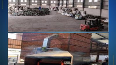 ضبط مصنع عشوائي لتدوير المخلفات الإلكترونية الخطرة في العاشر من رمضان