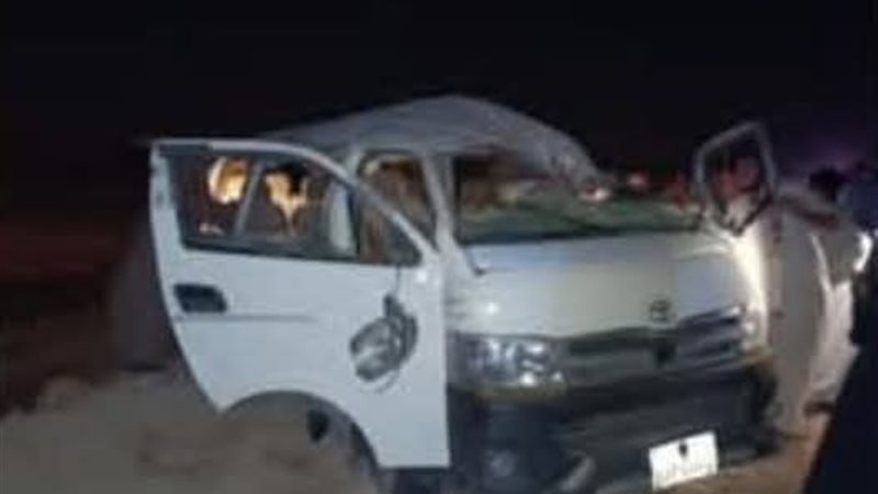 حادث انقلاب ميكروباص