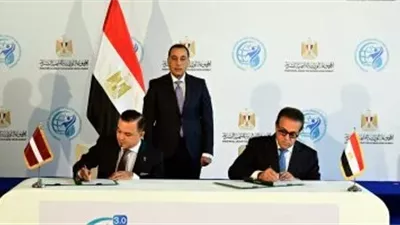 رئيس الوزراء يشهد توقيع مذكرة تفاهم في الرعاية الصحية بين مصر ولاتفيا