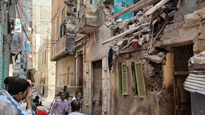 انهيار جزئي لعقار آخر باللبان في الإسكندرية دون إصابات
