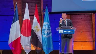 رئيس المتحف المصري الكبير يستعرض المشروع باليونسكو ويؤكد عظمته كأكبر متحف لحضارة واحدة