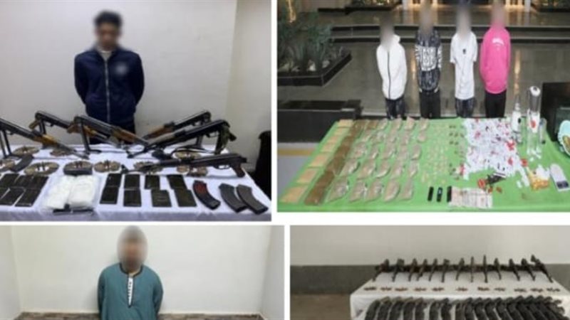 المتهمين والمضبوطات