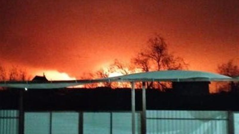 حريق ميناء روسي