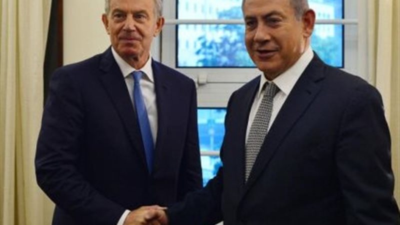 لقاء نتنياهو وبلير
