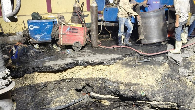  إصلاح كسر خط المياه