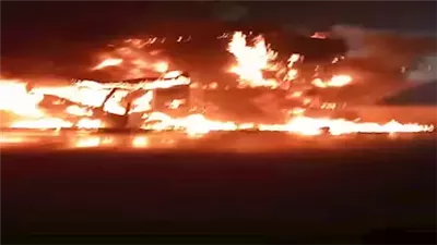 تفاصيل مأساة حريق «سوزوكي» على الطريق الإقليمي.. 7 ضحايا و5 مصابين