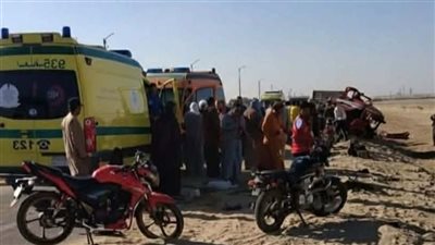 بالأسماء.. ارتفاع عدد ضحايا حادث تصادم الشيخ فضل بالمنيا إلى 5 وفيات و6 مصابين