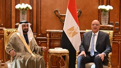 المستشار هشام بدوي رئيس مجلس النواب يستقبل رئيس البرلمان العربي