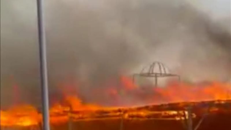 حريق كورنيش اسوان