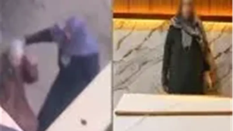 تعدي ابنه على والدتها