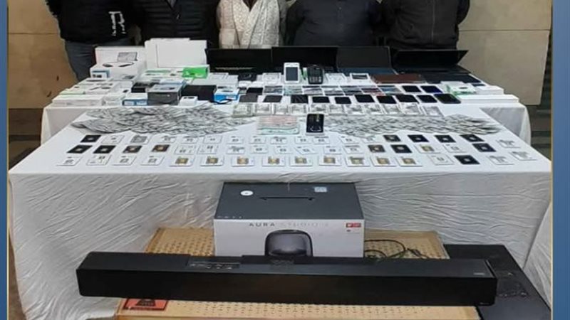 المضبوطات والمتهمين