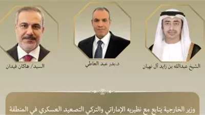 وزير الخارجية يتابع مع نظيريه الإماراتي والتركي التصعيد العسكرى بالمنطقة
