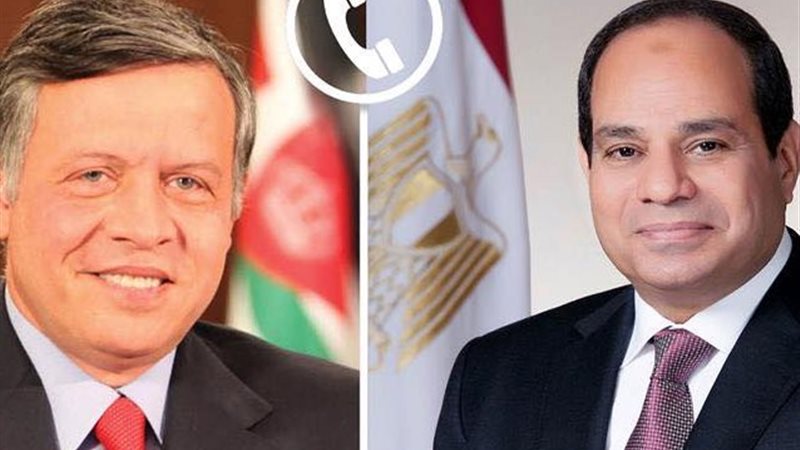 الرئيس السيسي  اتصال مع الملك عبدالله