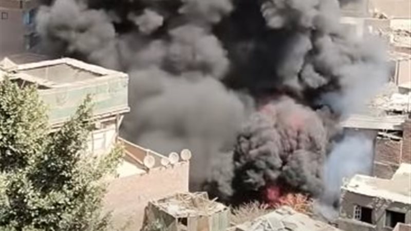 حريق منشأة ناصر 